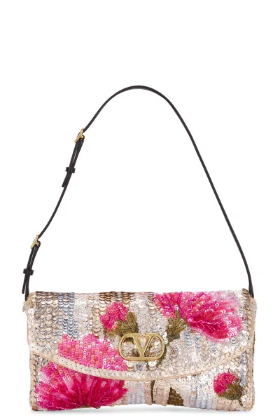 Valentino Garavani Devain Small Shoulder Bag In Multicolor & Nero