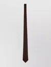 Valentino Diagonal Stripe Pointed Tip Tie In Brown
