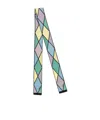 Valentino Geometric Pattern Lightweight Rectangular Scarf In Blue