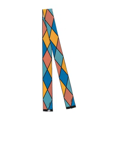Valentino Diamond Print Scarf In Multi