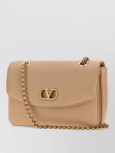 Valentino Garavani Djuna Leather Clutch Bag Chain Strap