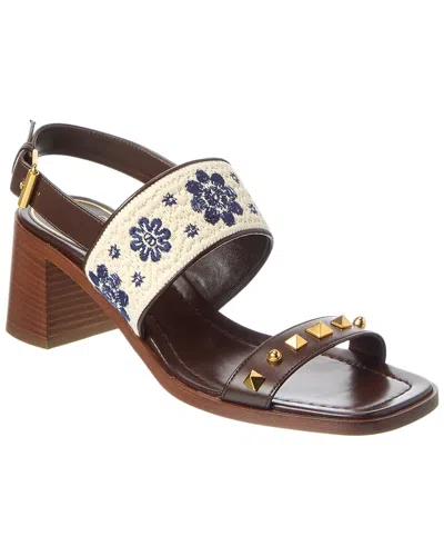 Valentino Garavani Dnu Pack Valentino Rockstud 60 Leather Sandal In Brown