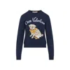 Valentino Cotton Sweatshirt In Blue