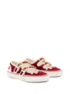 Valentino Maroon Jewel-embellished Sneakers In Red