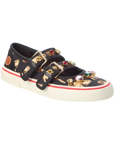 Valentino Garavani Valentino Dollyboard Canvas Sneaker In Black