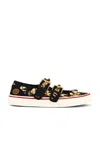 Valentino Dollyboard Leopard Printed Calf Hair Double-strap Sneakers In Multi
