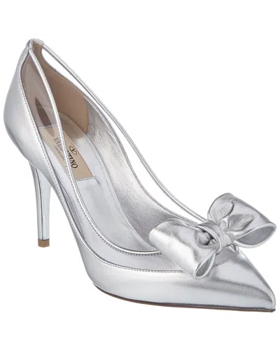 Valentino Garavani Valentino Dollybow Metallic Leather Pump