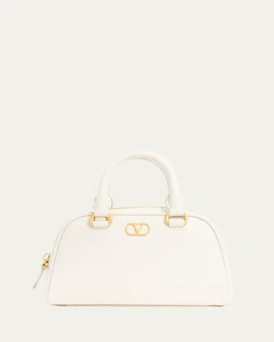 Valentino Garavani Dome Mini Leather Top-handle Bag In White