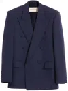 Valentino Wool Gabardine Jacket In Blue