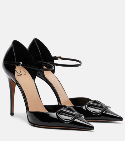 VALENTINO GARAVANI D'ORSAY 100 PATENT LEATHER PUMPS