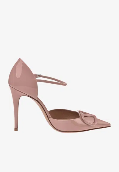 Valentino Garavani Valentino Vlogo Signature 100 Patent Pump In Neutral