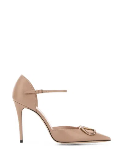 Valentino Garavani Valentino Dorsay Vlogo Signature Pointed Toe Pumps In Pink