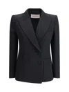 Valentino Double-breasted Blazer With Wide Peak Lapels