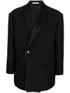 Valentino Double-breasted Blazer In Black