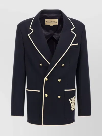 VALENTINO DOUBLE-BREASTED BLAZER GOLD BUTTONS