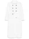 Valentino Double-breasted Coat In White
