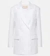 Valentino Single Breast Cotton Jacket In White