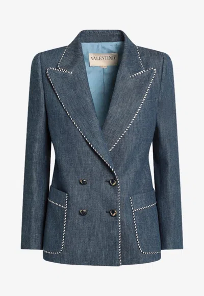 VALENTINO DOUBLE-BREASTED DENIM JACKET