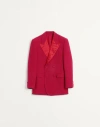 Valentino Man Red Blazers In Rouge Cerise