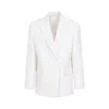 VALENTINO DOUBLE BREASTED IVORY VIRGIN WOOL JACKET