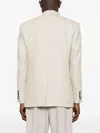 Valentino Textured Linen Viscose Jacket In Beige
