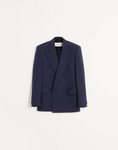 VALENTINO VALENTINO DOUBLE-BREASTED JACKET IN WOOL GABARDINE