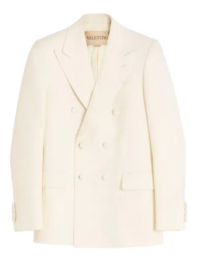 VALENTINO DOUBLE-BREASTED PEAK-LAPEL BLAZER