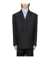 Valentino Sophisticated Wool Blend Jacket In Black