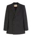 Valentino Double-breasted Suit Jacket In Brown
