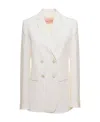 Valentino Double-breasted Wool Blazer In Nude