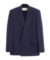 Valentino Wool Gabardine Jacket In Black