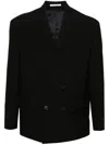 Valentino Sophisticated Wool Blend Jacket In Black