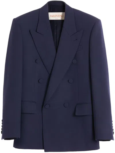 Valentino Virgin Wool Blazer In Blue