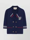 Valentino Blue Double-breasted Wool Cardigan In Blue