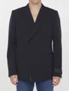 Valentino Sophisticated Wool Blend Jacket In Blue