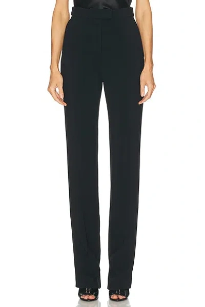 Valentino Double Crepe Stretch Pant In Black