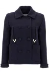 Valentino 'double Crepe Textured Cab In Blue