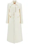 Valentino Mantel Aus Drill Double Frau Elfenbein 50 In White