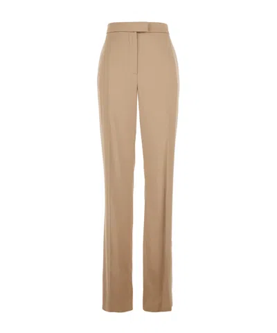 Valentino Double-sided Stretch Pants In Brown