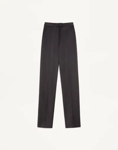 Valentino Double Duchesse Stretch Trousers Woman Black 44