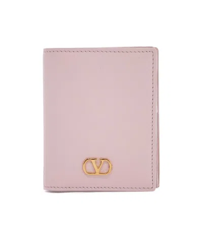 Valentino Garavani Double-fold Wallet In Pink