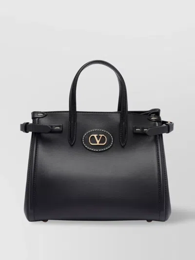 Valentino Garavani Double Handle Leather Tote Bag