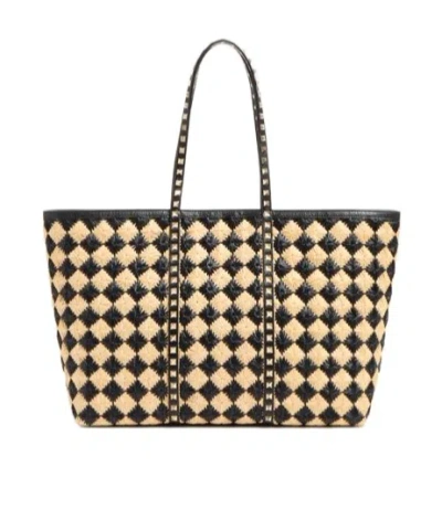 Valentino Garavani Double Handle Shoulder Bag In Nude