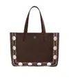 Valentino Brown Suede Shopping Bag