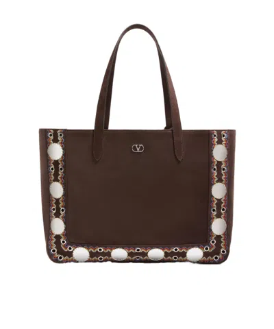 VALENTINO GARAVANI VALENTINO LOGO PLAQUE TOTE BAG