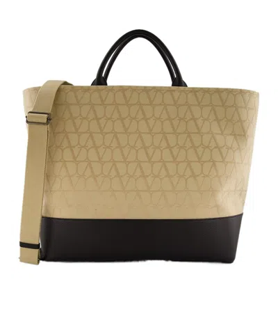 Valentino Garavani Double Handle Tote Bag In Nude