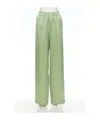 Valentino Double-layer Duke Satin Trousers In Green