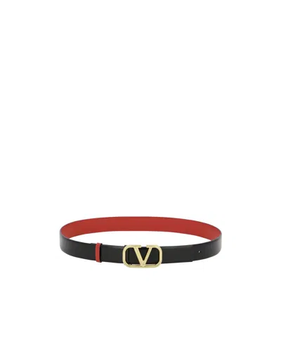 Valentino Garavani Double-sided Belt In Black