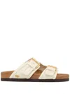Valentino Double-strap Leather Sandals In White