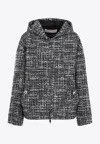 Valentino Mossi Mélange Tweed Jacket In Gray